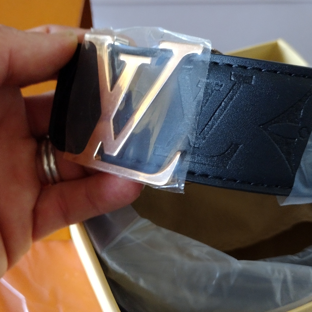 Louis Vuitton Black Belt Bag with Gold Accent